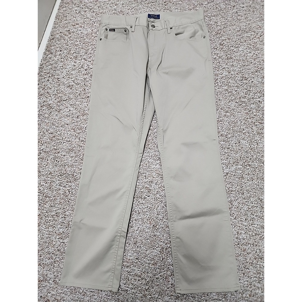 Polo Ralph Lauren The Prospect Straight Pants Men 33x32Tan Beige 5 Pocket